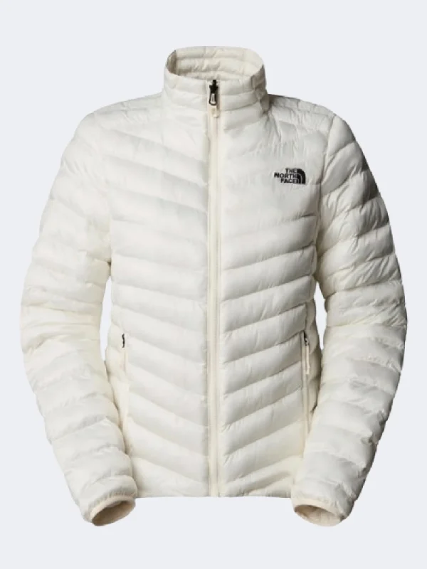 The North Face Huila  Women Lifestyle Jacket White Dune Fleece Jacket Down Jacket Feather Jacket