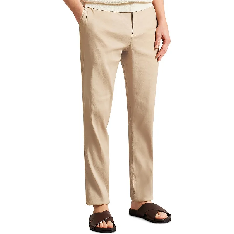 Ted Baker Mens Smocked Linen Trouser Pants Trousers Sale Discount