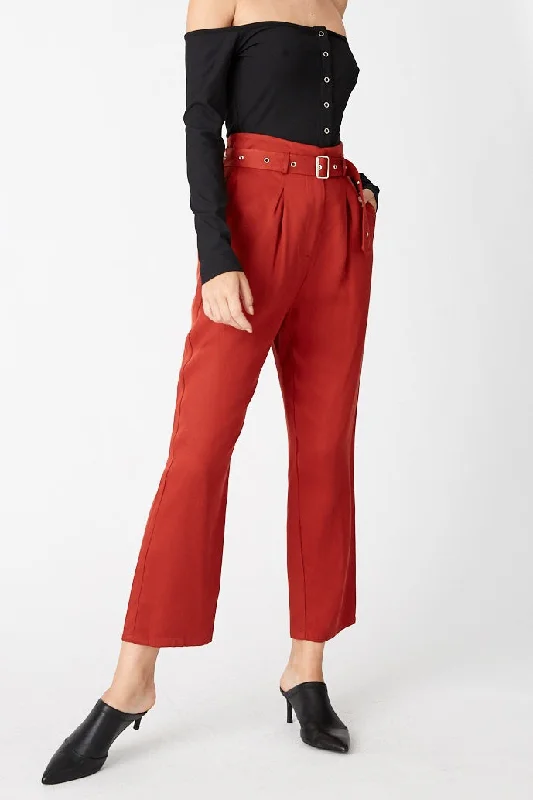 Third Form WOMENS SKY HIGH TROUSER RUST...Last Ones Available Trousers Bootcut Casual