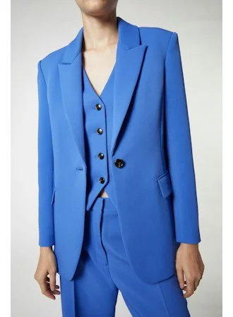 Saint Art New York - Gia Blazer in French Blue Women's Luxurious Jacket