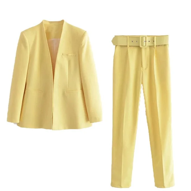 yellow suit