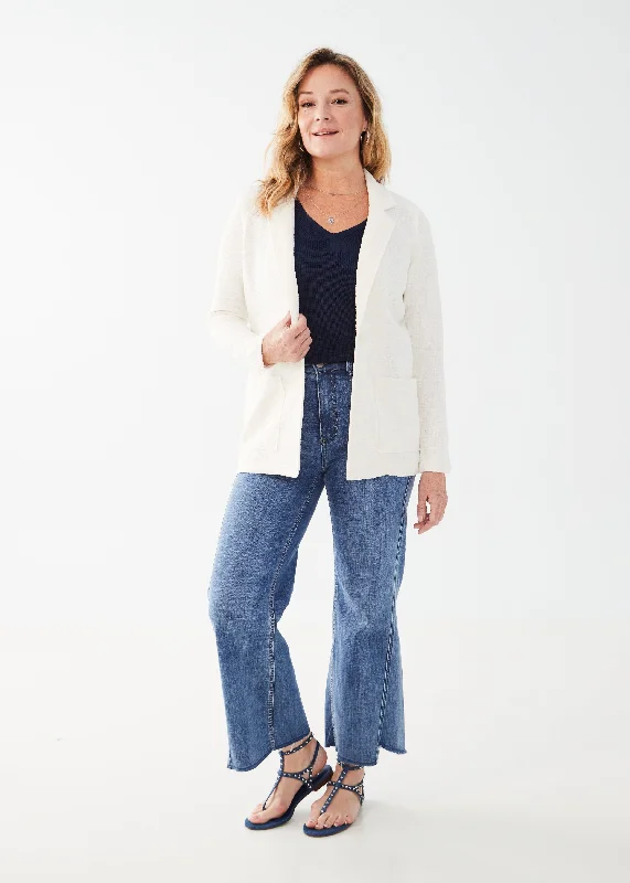 FDJ Knit One-Button Blazer 10399380-IVR Ivory Women's High-End Blazer