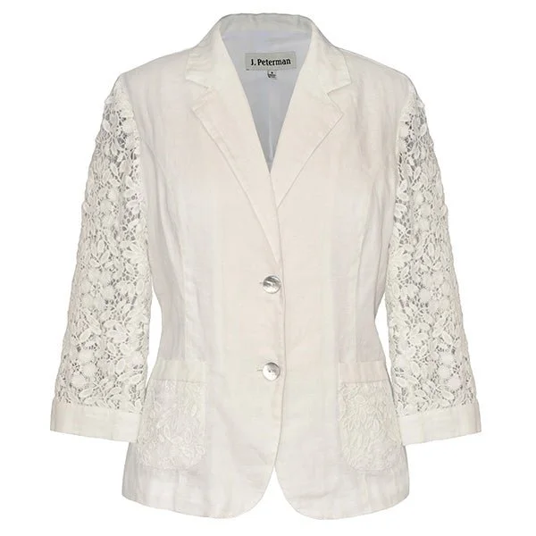 Into Africa Lace Sleeve Blazer Women's Vacation Suit