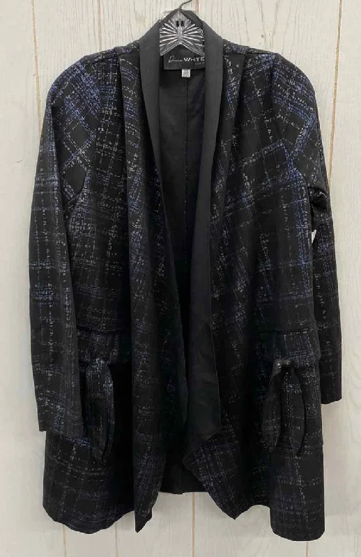 Black Womens Size 6 Blazer Women's Trench Blazer