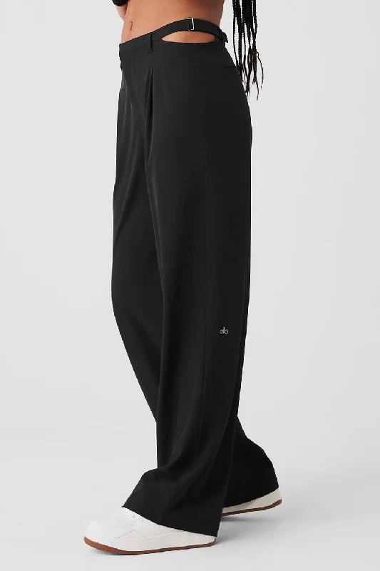 Mid-Rise Showdown Trouser - Black Trousers Evening Elegant