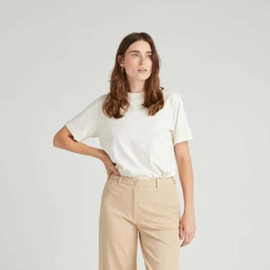 Rustic Wide Leg Trousers (Natural) Trousers Modern Contemporary