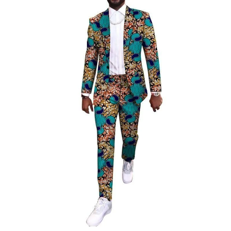 African Men‘s Printed Blazers Suit Slimming Women's Blazer