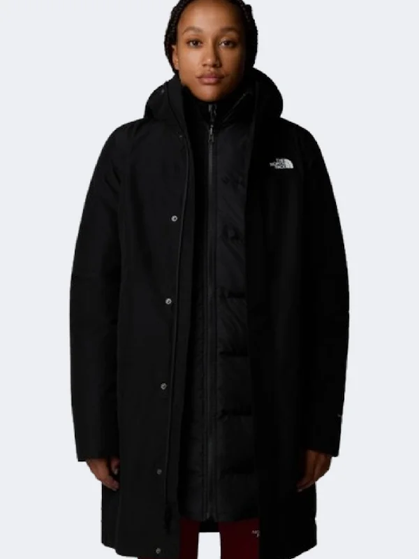 The North Face Suzunne Triclimate 2 Women Lifestyle Jacket Black Front Pockets Side Pockets Patch Pockets