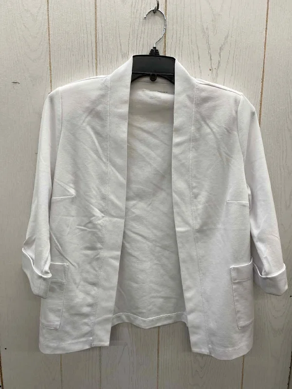 Allison Daley White Womens Size 6P Blazer Women's Elegant Suit