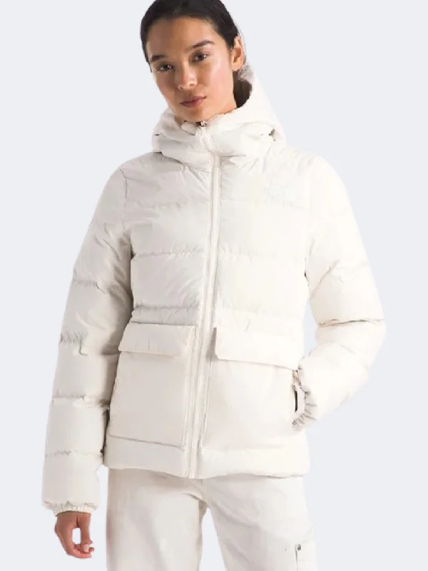 The North Face Gotham Women Lifestyle Jacket White Dune Oversized Jacket Tailored Jacket Straight Jacket