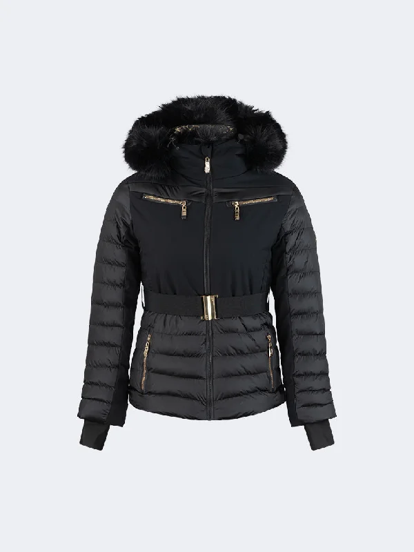 Oil And Gaz Comfortable Women Skiing Jacket Black/Gold Denim Jacket Leather Jacket Suede Jacket