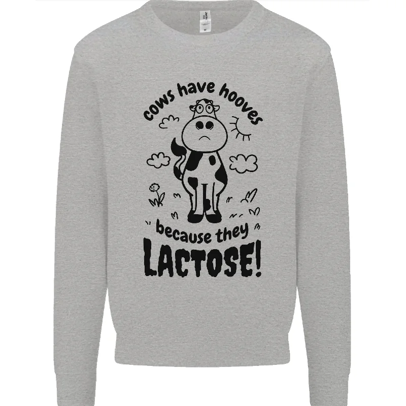 Cows Have Hooves Because They Lack Toes Mens Sweatshirt Jumper Hoodie with Relaxed Fit Easy Casual