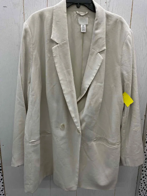 H&M Beige Womens Size XXL Blazer Women's High-End Blazer