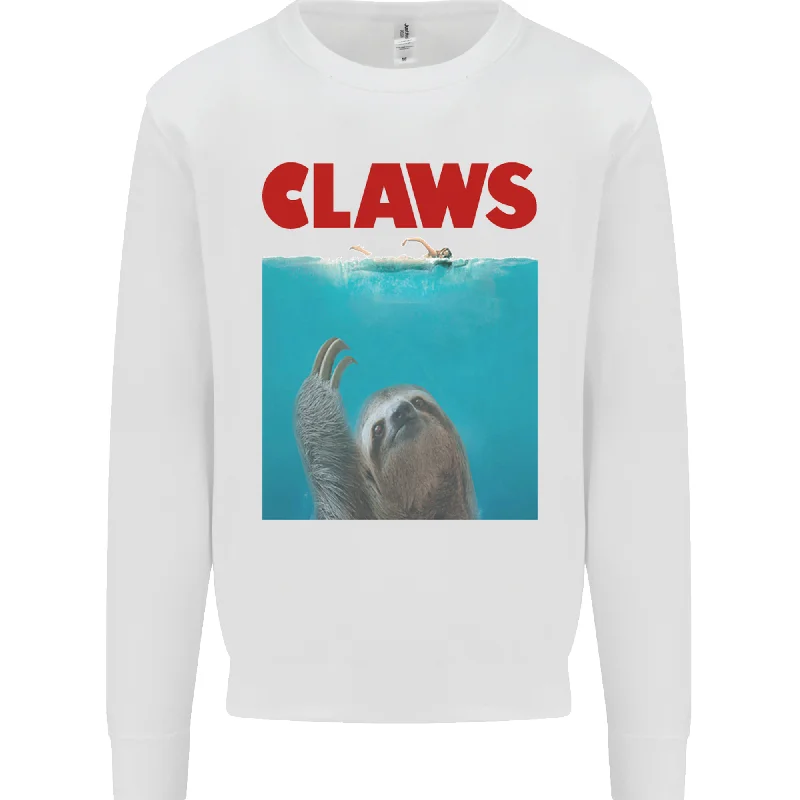 Claws Funny Sloth Parody Mens Sweatshirt Jumper Hoodie with Pattern Geometric Abstract