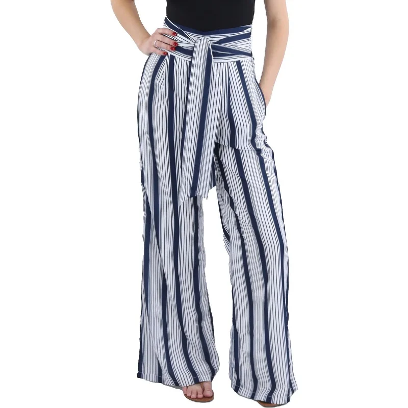 Womens High Waist Striped Trouser Pants Trousers chic fashionable