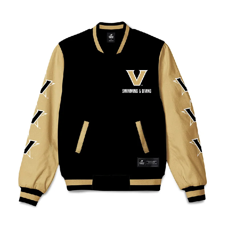 Vanderbilt - NCAA Women's Swimming & Diving : Ella Platek - Bomber Jacket Striped Jacket Polka Dot Jacket Floral Jacket