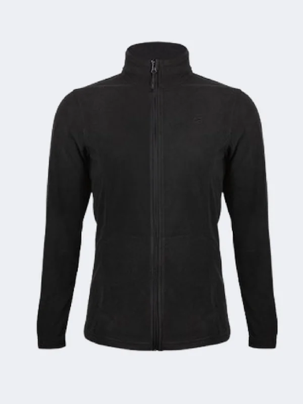 Topten Full Zipper Women Skiing Fleece Jacket Black Elasticated Jacket Padded Jacket Insulated Jacket