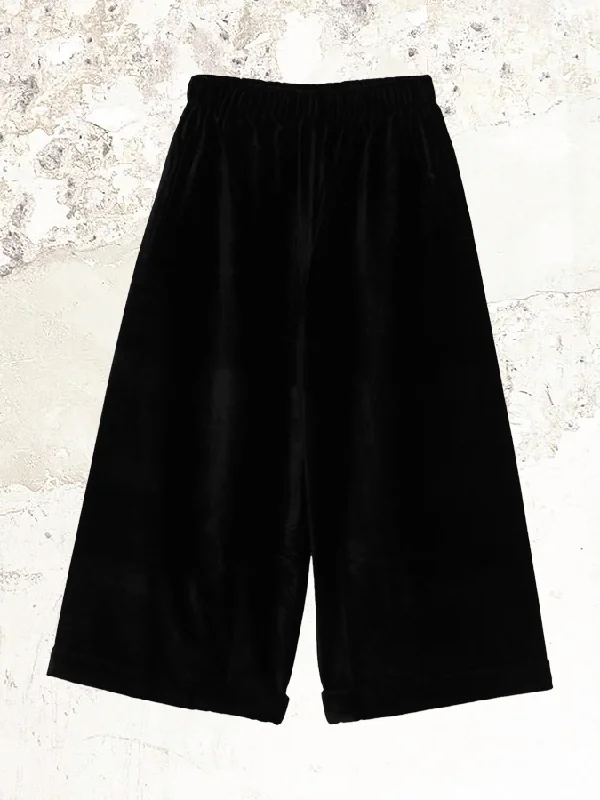 Daniela Gregis wide-leg cropped velvet trousers Trousers Lace Delicate