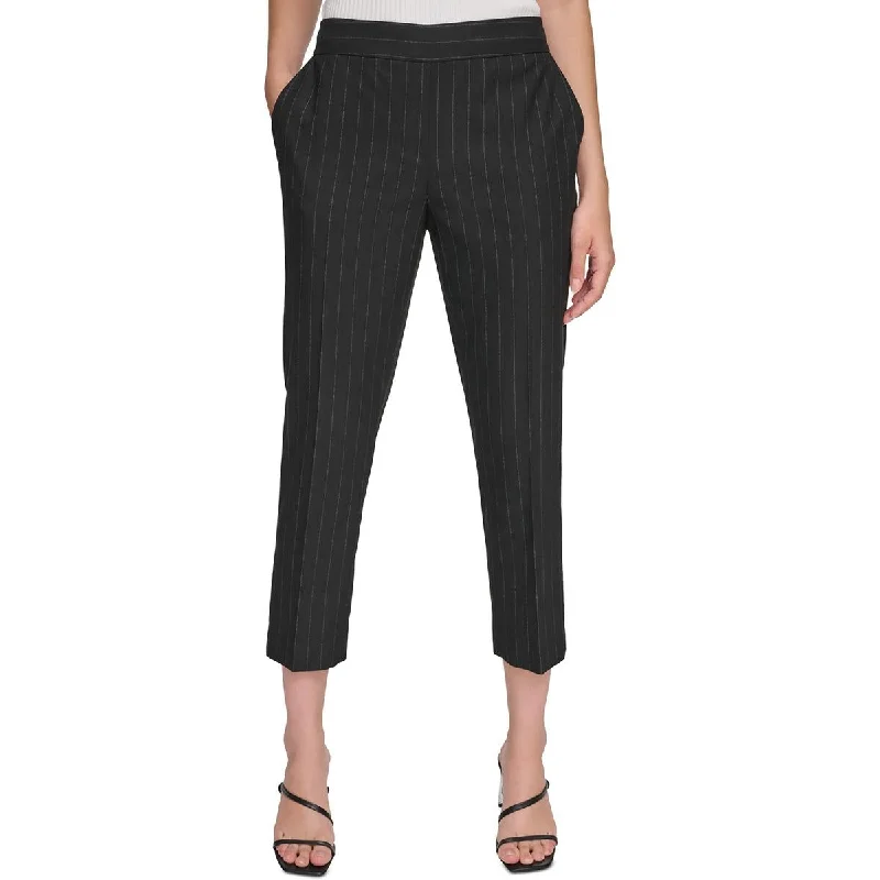 Womens Pin Stripe Side Zipper Trouser Pants Trousers practical durable