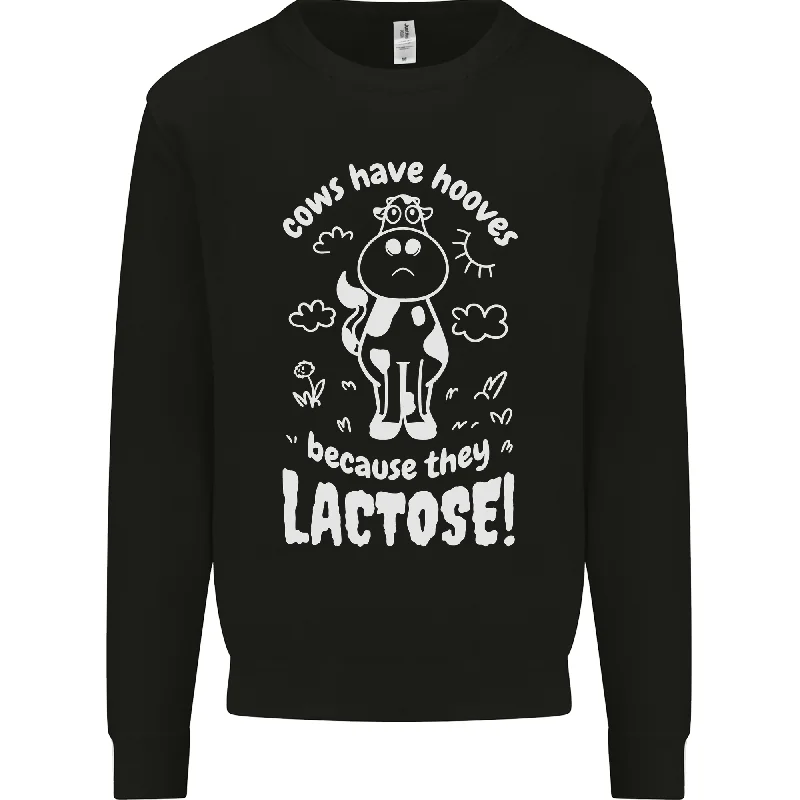 Cows Have Hooves Because They Lack Toes Mens Sweatshirt Jumper Hoodie with Contrast Stitching Detailed Premium