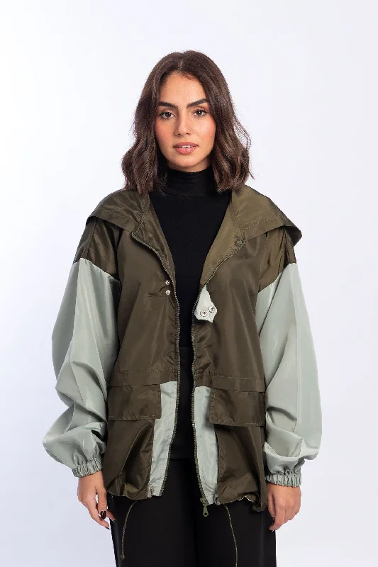 Rain Guard Jacket - Aida Welt Pockets Slit Pockets Flap Pockets