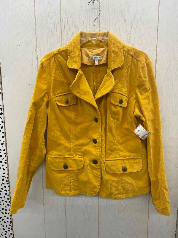 Fashion Bug Yellow Womens Size 12 Blazer Women's Trendy Suit