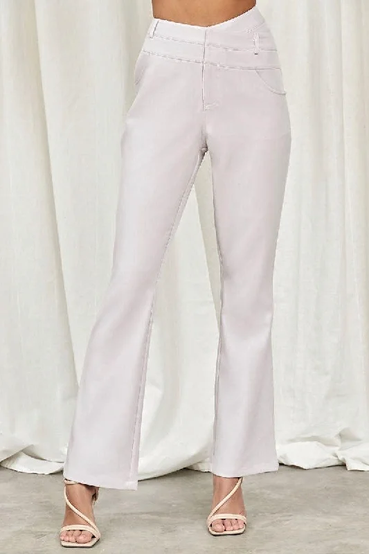 4TH & RECKLESS Womens Elodie Trouser Lilac Trousers Tapered Slim Fit