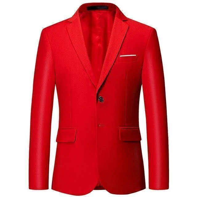 Men Blazer - 2-Button Formal Blazer Women's Patchwork Suit