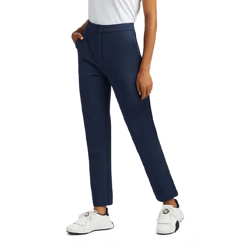 G/Fore Women's Double Knit Cigarette High Rise Stretch Golf Trouser - Twilight Trousers Palazzo Wide Leg