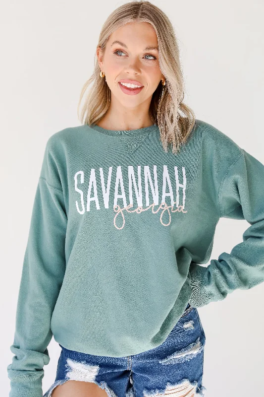 Savannah Georgia Script Sweatshirt Graphic Hoodie Design Print