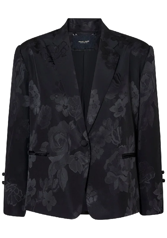 Bromley Blazer Floral Black Women's Navy Jacket