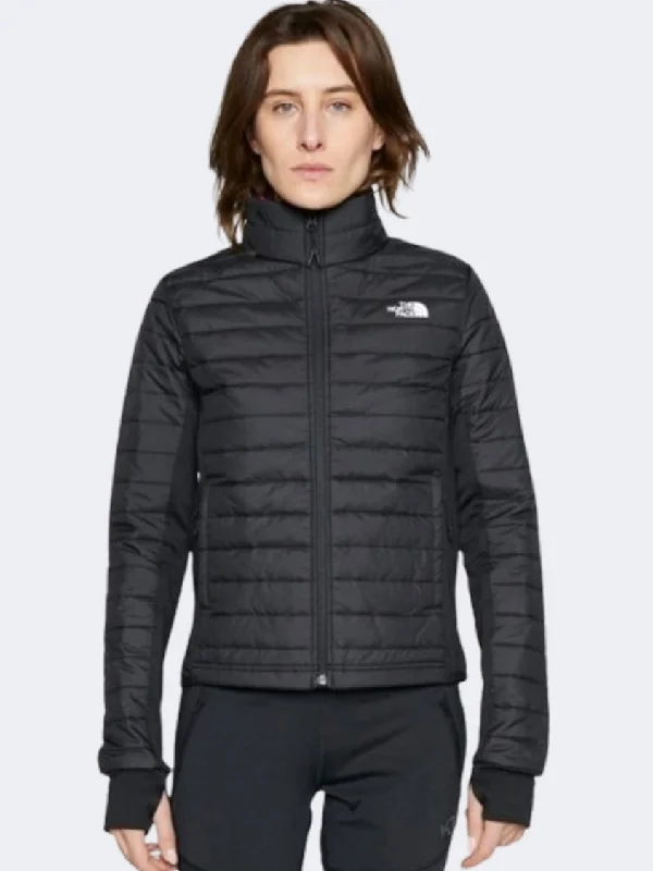 The North Face Canyonlands Hybrid Women Lifestyle Jacket Black Denim Fabric Leather Fabric Suede Fabric