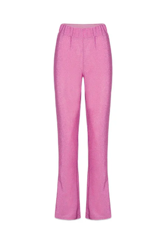 Cattia Trousers - Soft Rose Glitter Trousers Mesh Breathable