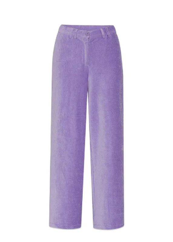 Aimee Trousers - Lilac Trousers High Rise Slim Fit