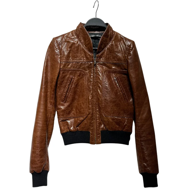 BALENCIAGA/Leather Jkt/36/Goat Leather/BRW/PLUSH MOTO JACKET Knit Jacket Woven Jacket Fleece Jacket