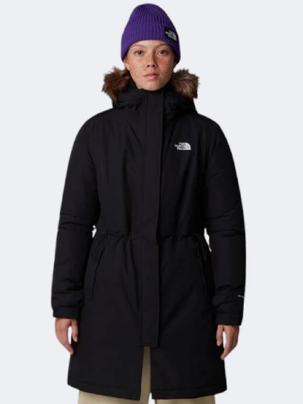 The North Face Zaneck Parka Women Lifestyle Jacket Black Welt Pockets Slit Pockets Flap Pockets