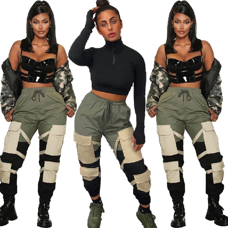 2022 women clothes Hot Selling Casual Fashion Street Trousers Camouflage Printing Lady Pants Womens Cargo Pants Trousers New Arrival