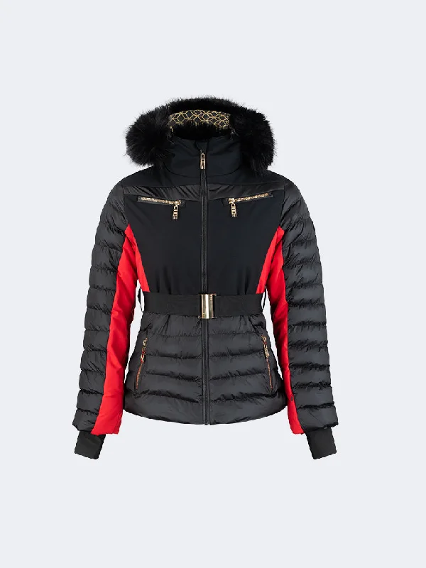 Oil And Gaz Comfortable Women Skiing Jacket Black/Red/Gold Jacket Blazer Coat