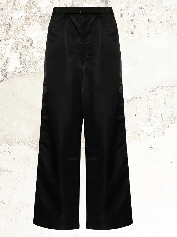 sacai nylon twill belted trousers Trousers Running Lightweight