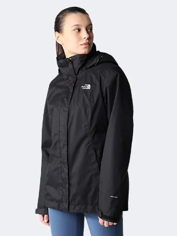 The North Face Evolve Ii Triclimate Women Hiking Jacket Black Tiered Jacket Buttoned Jacket Zippered Jacket