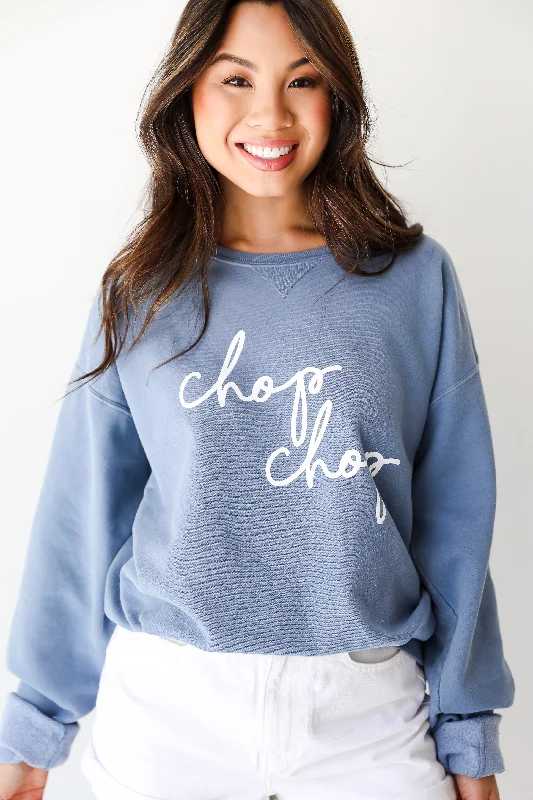 Denim Chop Chop Sweatshirt Hoodie Crop Top Short Trendy