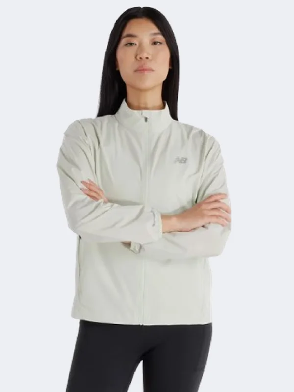 New Balance Sports Essential Reflective Women Performanc Jacket Natural Mint Satin Jacket Silk Jacket Chiffon Jacket