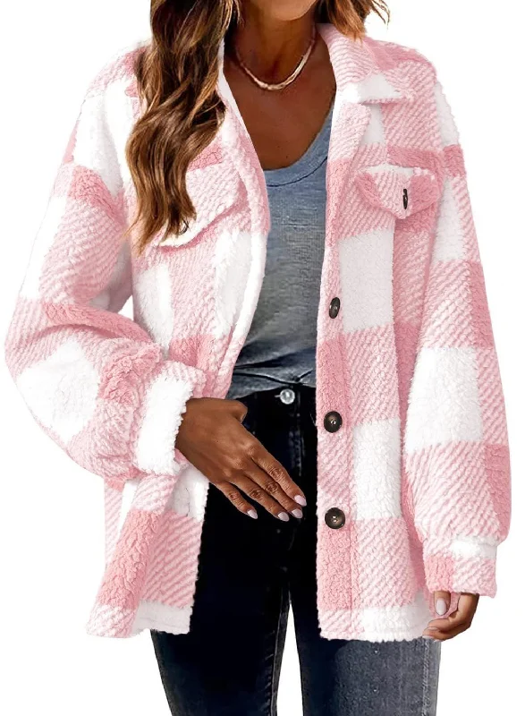 Ladies Tartan Turndown Collar Botton Jacket XG024 V-Neck Jacket Boat Neck Jacket Square Neck Jacket