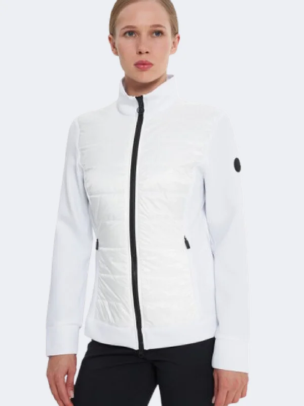 Sportalm San Francisco Women Skiing Jacket Bright White Nylon Jacket Polyester Jacket Spandex Jacket