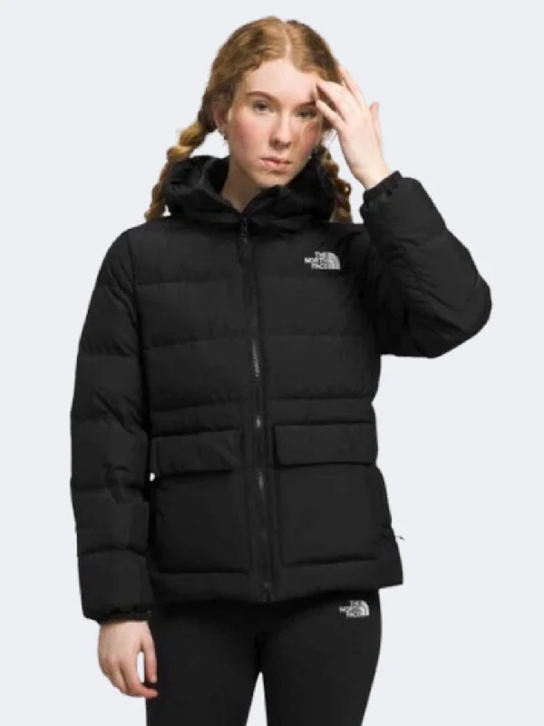 The North Face Gotham Women Lifestyle Jacket Black Npf A-Line Jacket Boat Neck Shawl Collar