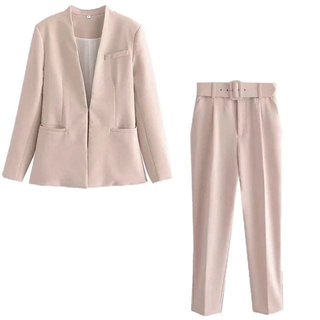 light pink suit