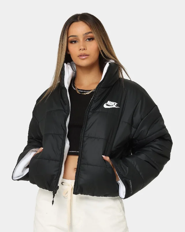 Nike Women's Nike Sportswear Therma-FIT Repel Classic Reversible Jacket Black/White/Black Mesh Jacket Canvas Jacket Denim Jacket