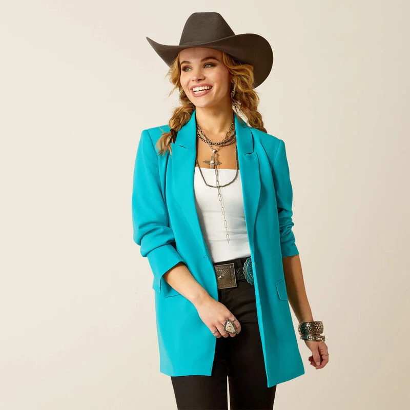 Ariat Women's Totally Turquoise Blazer Women's Patchwork Suit