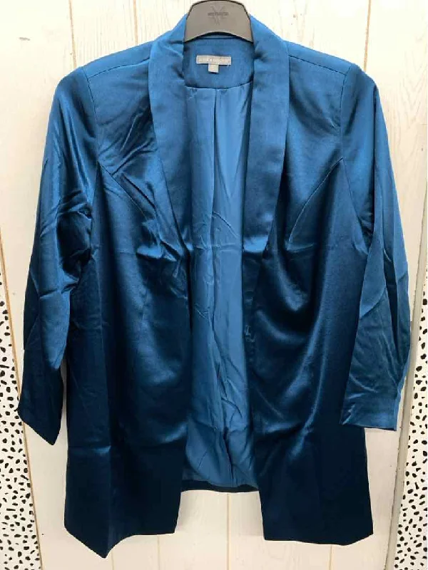 Jessica London Teal Womens Size 20W Blazer Women's Trendy Jacket