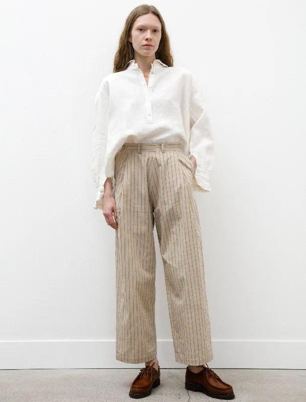 Georgia Trousers Sun/Grey Stripe Trousers Satin Smooth